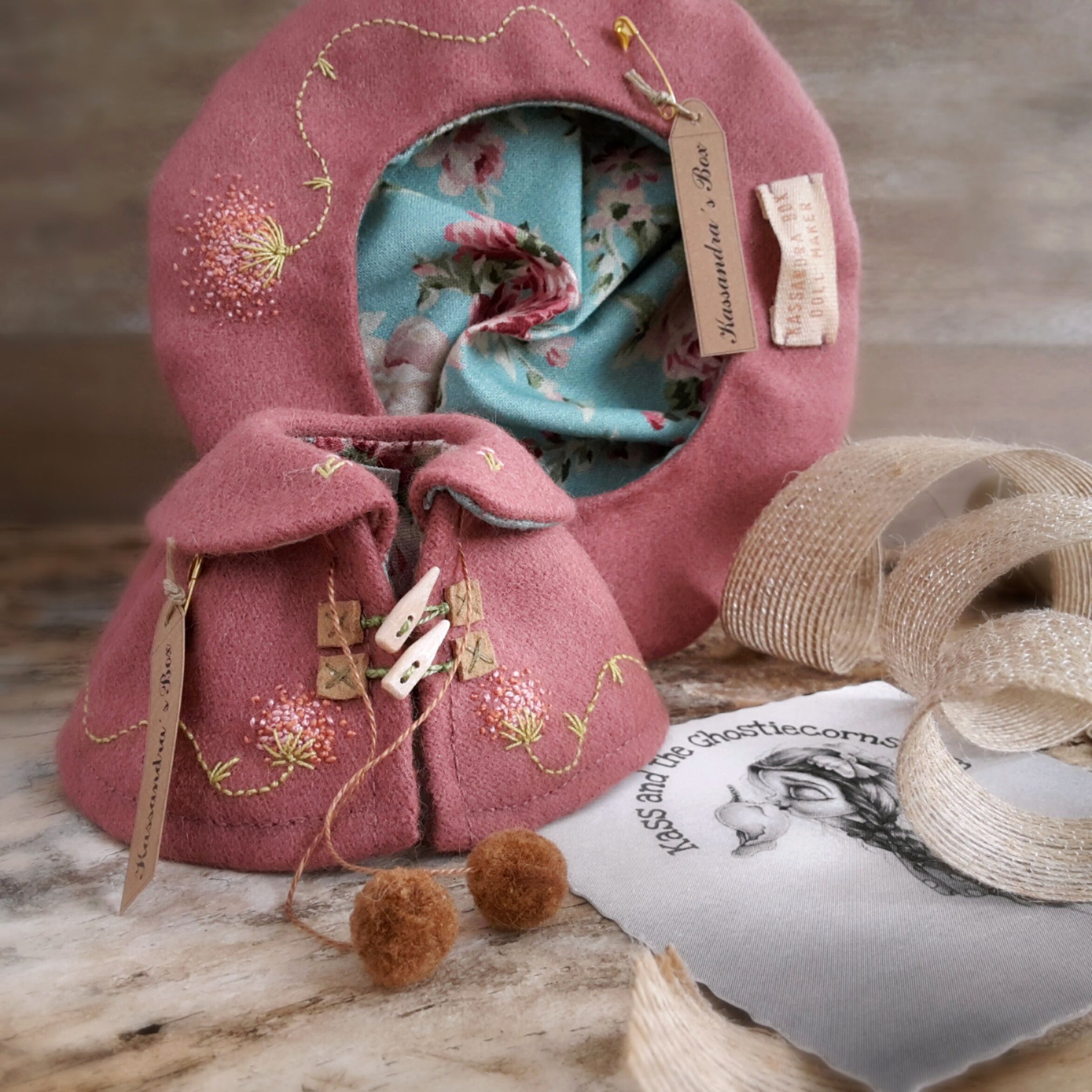 #007-01 PinkCapeAndBeret