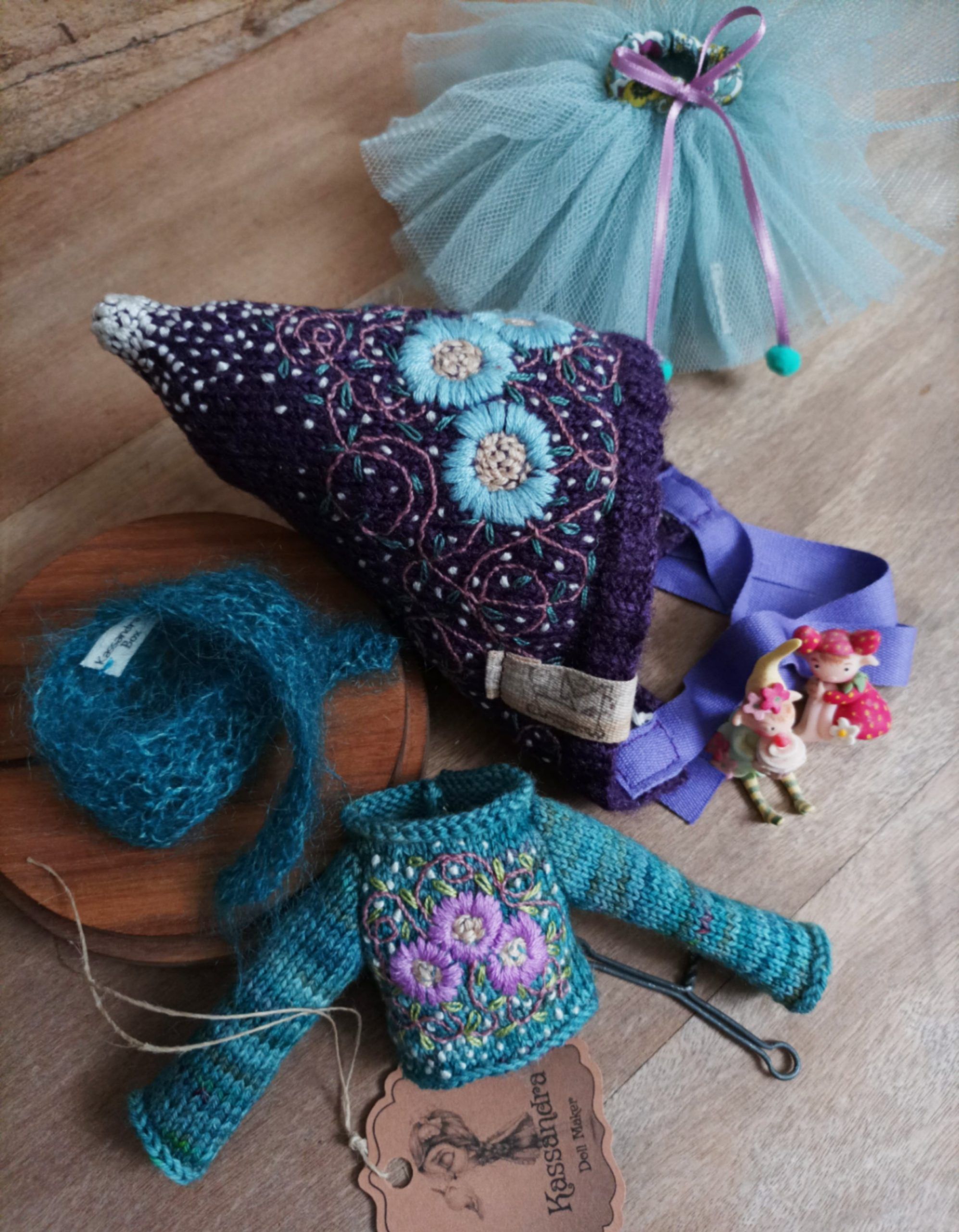 #159-02 DeepPurpleAndTurquoisePixieSet