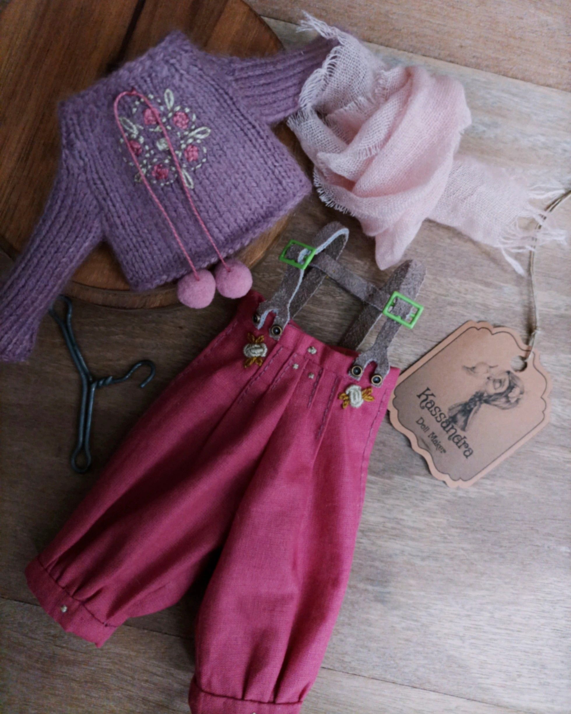 #197-01 PinkAndGreenDungarees