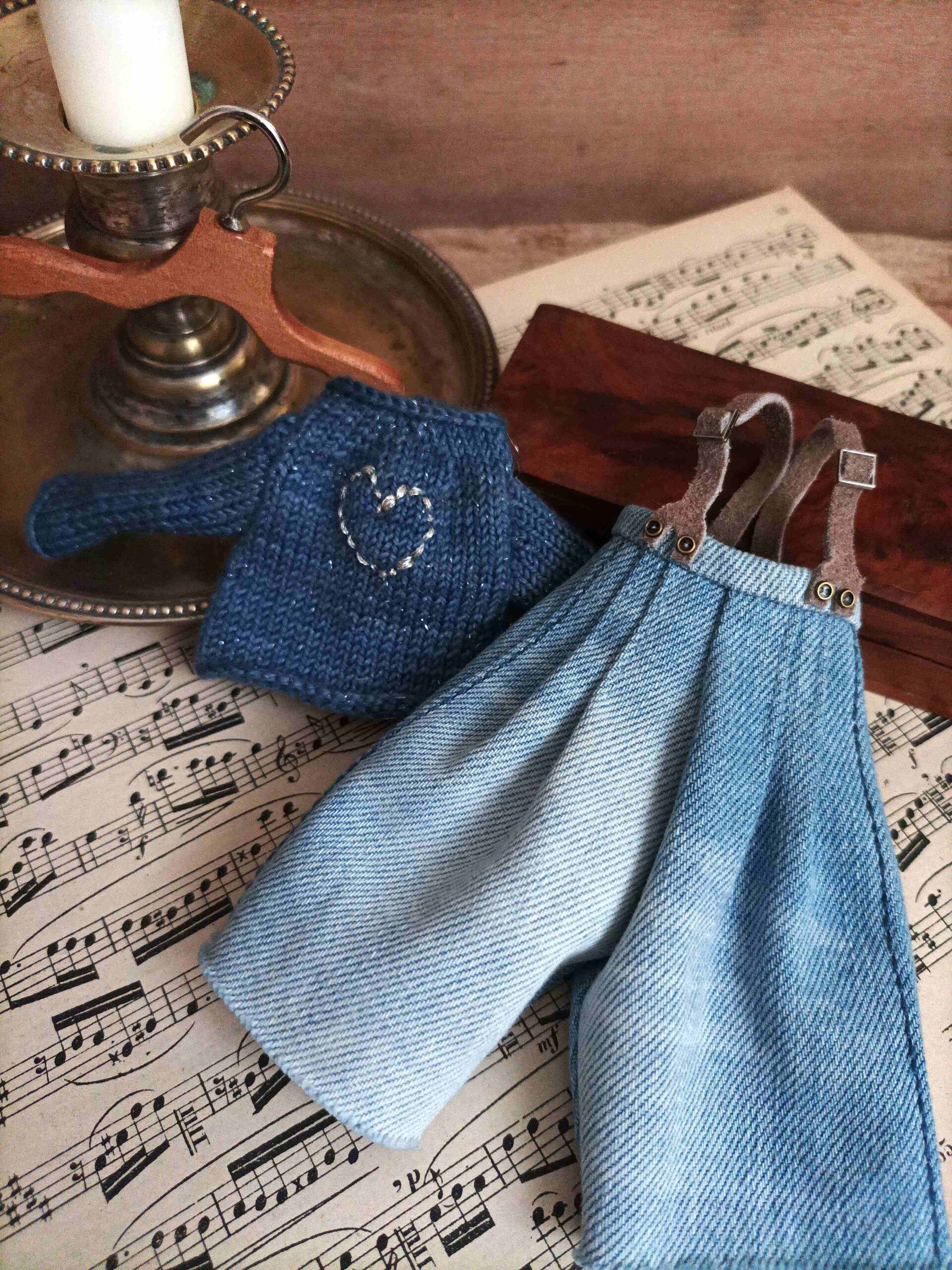 #199-01 DenimDungareesWithSuspenders