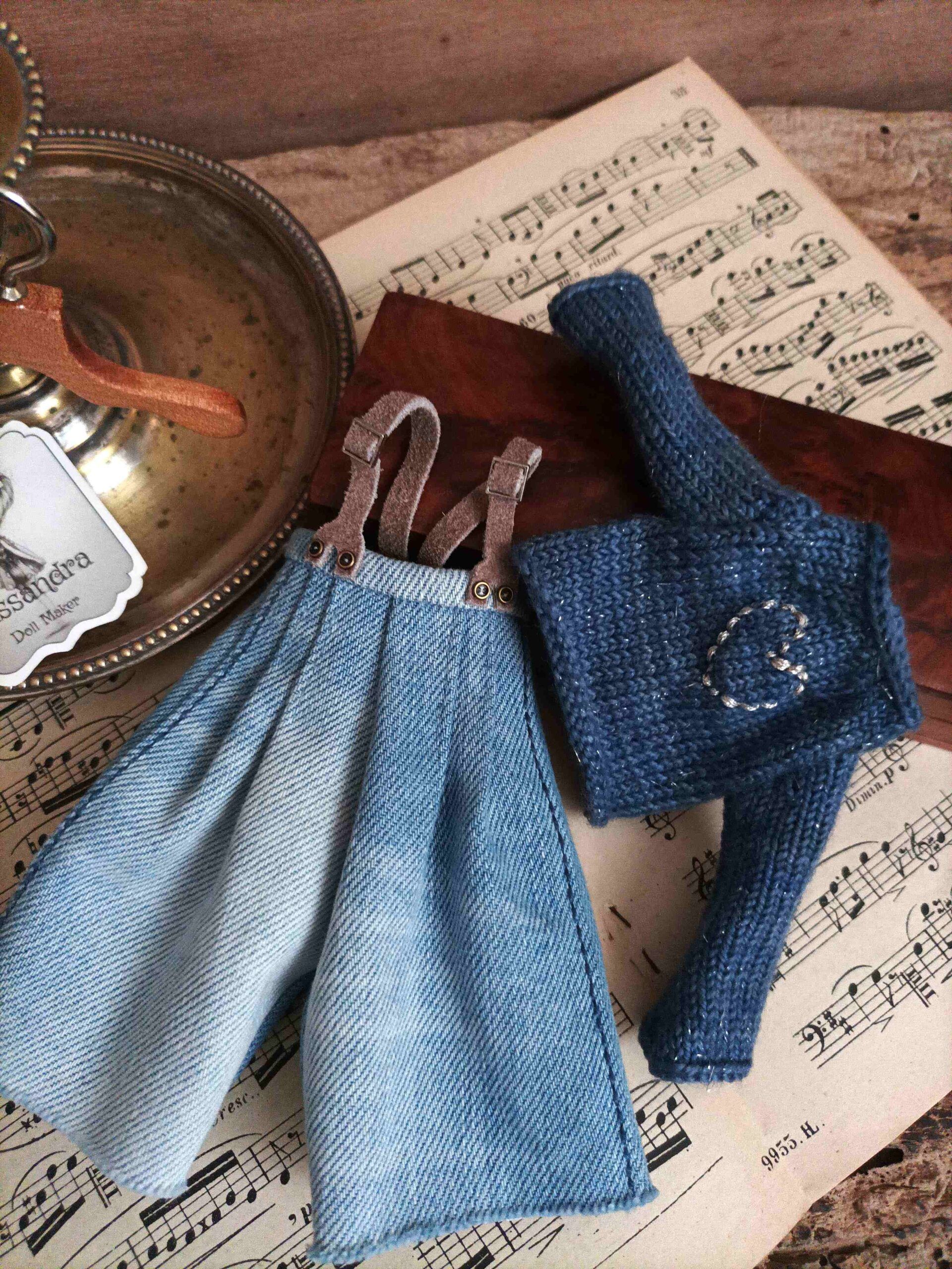 #199-03 DenimDungareesWithSuspenders